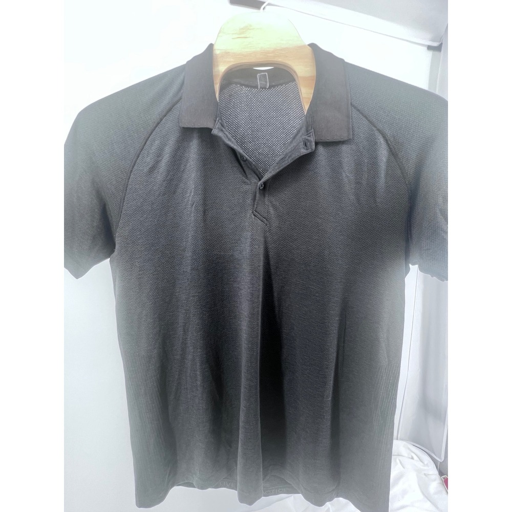 Lululemon Mens Metal Vent Tech Polo Shirt XXL Charcoal Heather Gray Short Sleeve